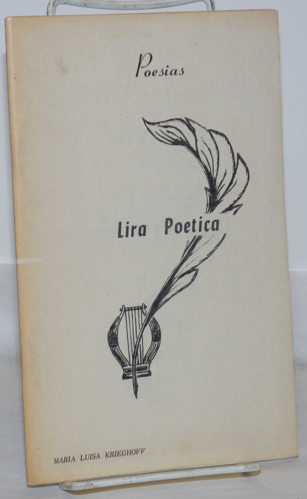 Cat.No: 100559 Lira poetica; poesias. Maria Luisa Krieghoff.