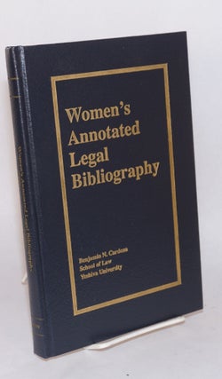 Cat.No: 102594 Benjamin N. Cardozo School of Law, Yeshiva University; women's annotated...
