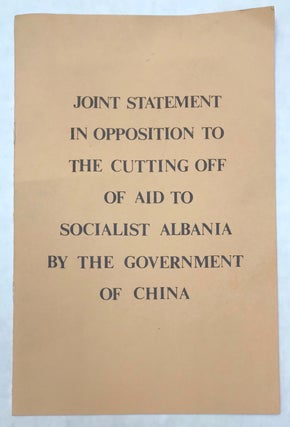 Cat.No: 103207 Joint statement in opposition to the cutting off of aid to socialist...
