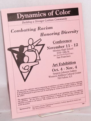 Cat.No: 103380 Dynamics of color: building a stronger lesbian community [handbill]...