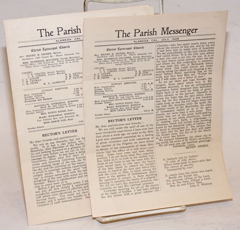 Cat.No: 103420 The Parish Messenger: March & July,1928 [two issues]. Henry Shires.