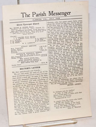 The Parish Messenger: March & July,1928 [two issues]
