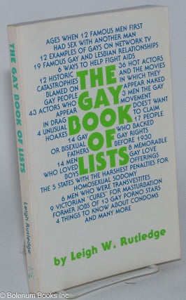 Cat.No: 103800 The Gay Book of Lists. Leigh W. Rutledge