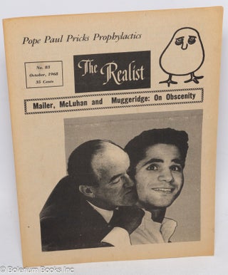 Cat.No: 106149 The Realist: no. 83, October 1968; Pope Paul pricks prophylactics. Paul...