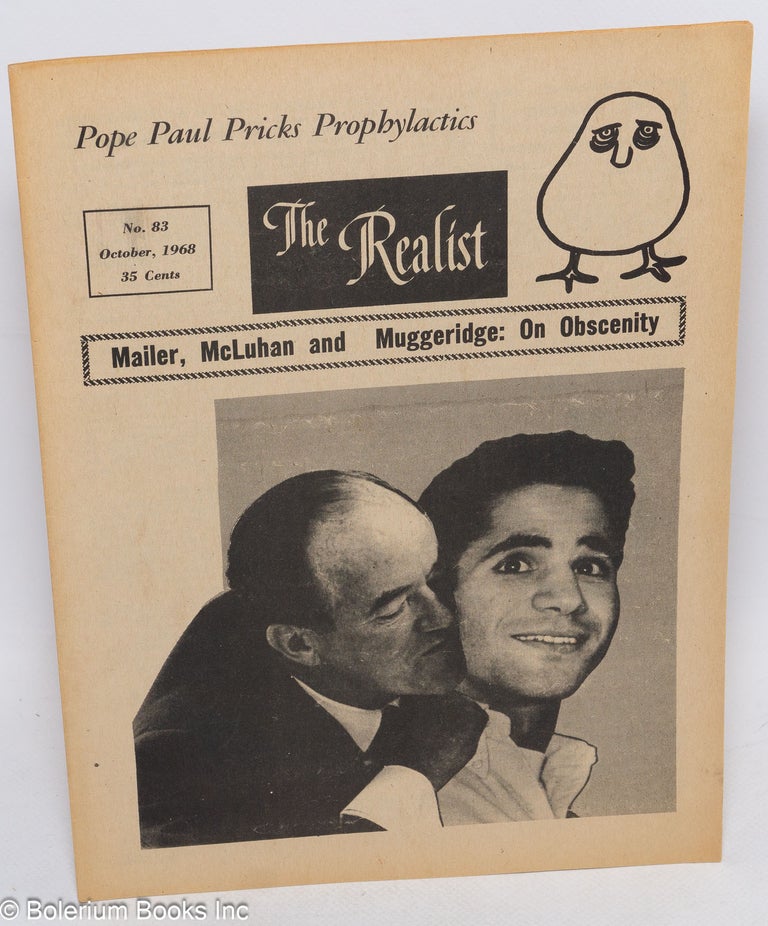 Cat.No: 106149 The Realist: no. 83, October 1968; Pope Paul pricks prophylactics. Paul Krassner.
