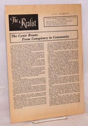 Cat.No: 106153 The realist [no.91-A]; The cynic route: from conspiracy to community. Paul...
