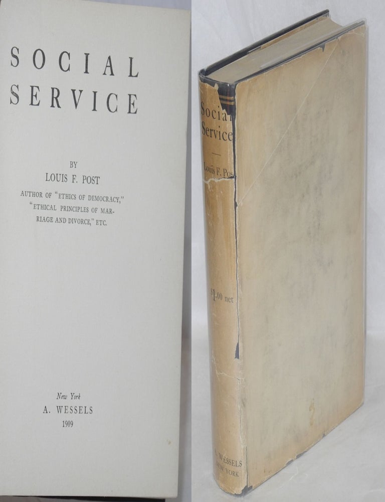 Cat.No: 106198 Social service. Louis F. Post.