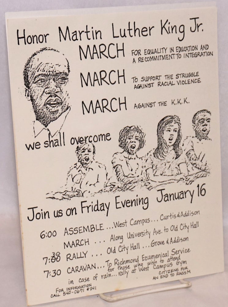 Cat.No: 107449 Honor Martin Luther King Jr., March .... Join us on Friday evening, January 16