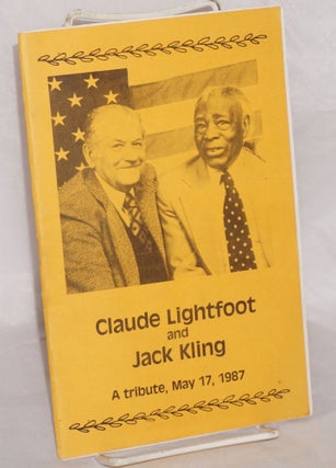 Cat.No: 108592 Claude Lightfoot and Jack Kling: a tribute, May 17, 1987