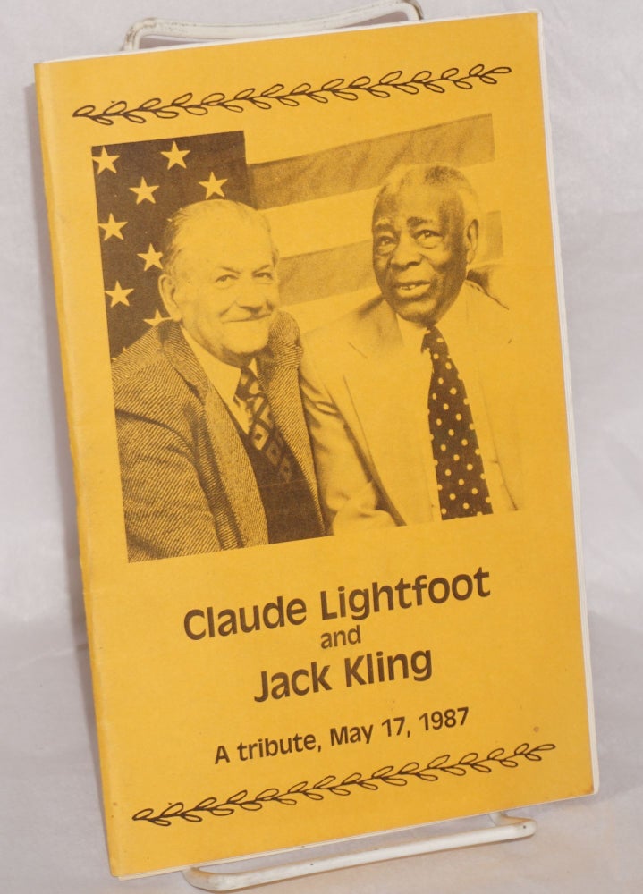 Cat.No: 108592 Claude Lightfoot and Jack Kling: a tribute, May 17, 1987