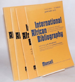 Cat.No: 108952 International African bibliography: current books articles and papers in...