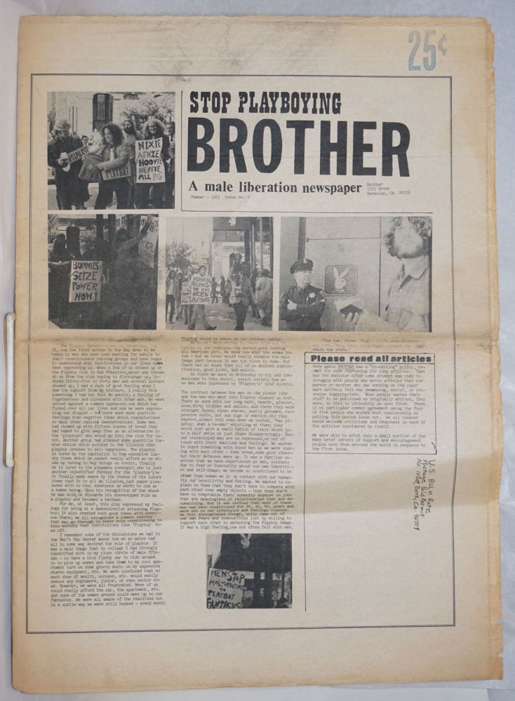 Cat.No: 109062 Brother: a male liberation newspaper; #2, Summer 1971