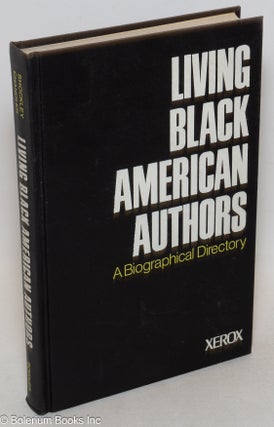 Cat.No: 109279 Living Black American authors; a biographical directory. Ann Allen...