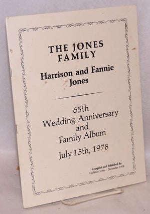 Cat.No: 110124 The Jones family; Harrison and Fannie Jones, 65th wedding anniversary and...