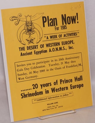 Cat.No: 110129 Plan now! for 1985, "A week of activities", the desert of western Europe,...