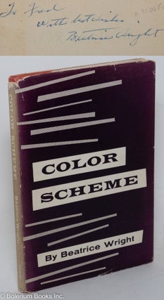 Cat.No: 110686 Color scheme; selected poems. Beatrice Wright