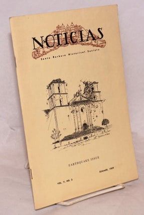 Cat.No: 111442 Noticias: quarterly bulletin of the Santa Barbara Historical Society, vol....