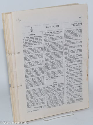 African Recorder; a fortnightly digest of African events with index (founded 1962) vol. xii no. 1 through 26 plus supplement missing number 4