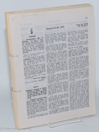 African Recorder; a fortnightly digest of African events with index (founded 1962) vol. xii no. 1 through 26 plus supplement missing number 4