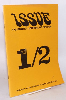 Cat.No: 113733 Issue; a quarterly journal of Africanist opinion; volume X numbers 1/2,...