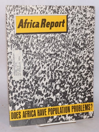 Cat.No: 113753 Africa report: vol. 13, no. 1, January 1968: Does Africa have population...