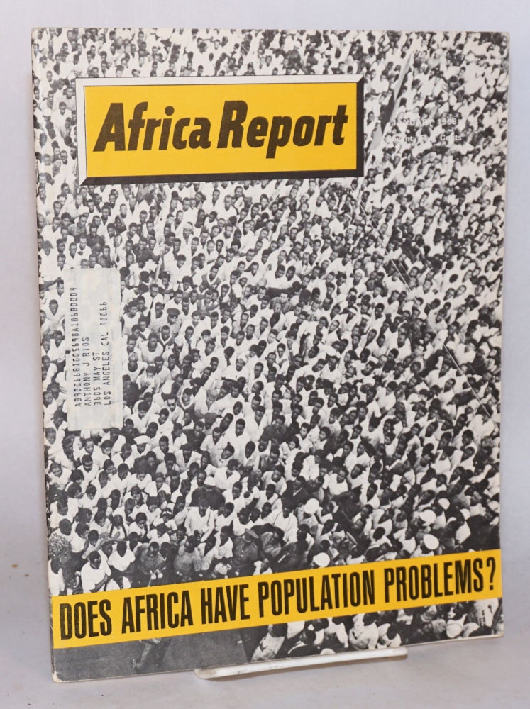 Cat.No: 113753 Africa report: vol. 13, no. 1, January 1968: Does Africa have population problems?