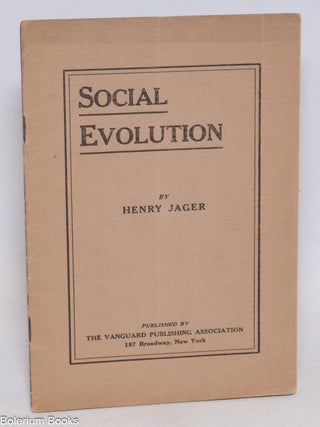 Cat.No: 114163 Social evolution. Lecture delivered for the American Periodical Syndicate,...