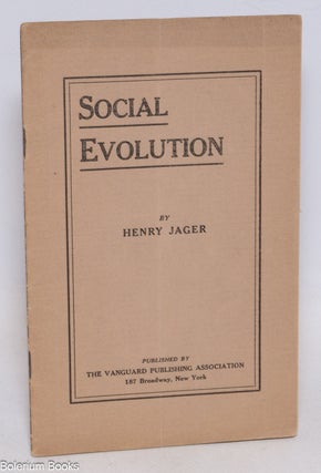 Cat.No: 114163 Social evolution. Lecture delivered for the American Periodical Syndicate,...