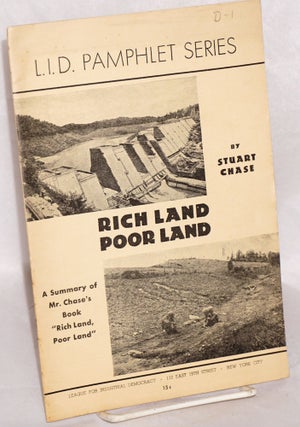 Cat.No: 114168 Rich land, poor land: A summary prepared by Marian Tyler from Mr. Chase's...