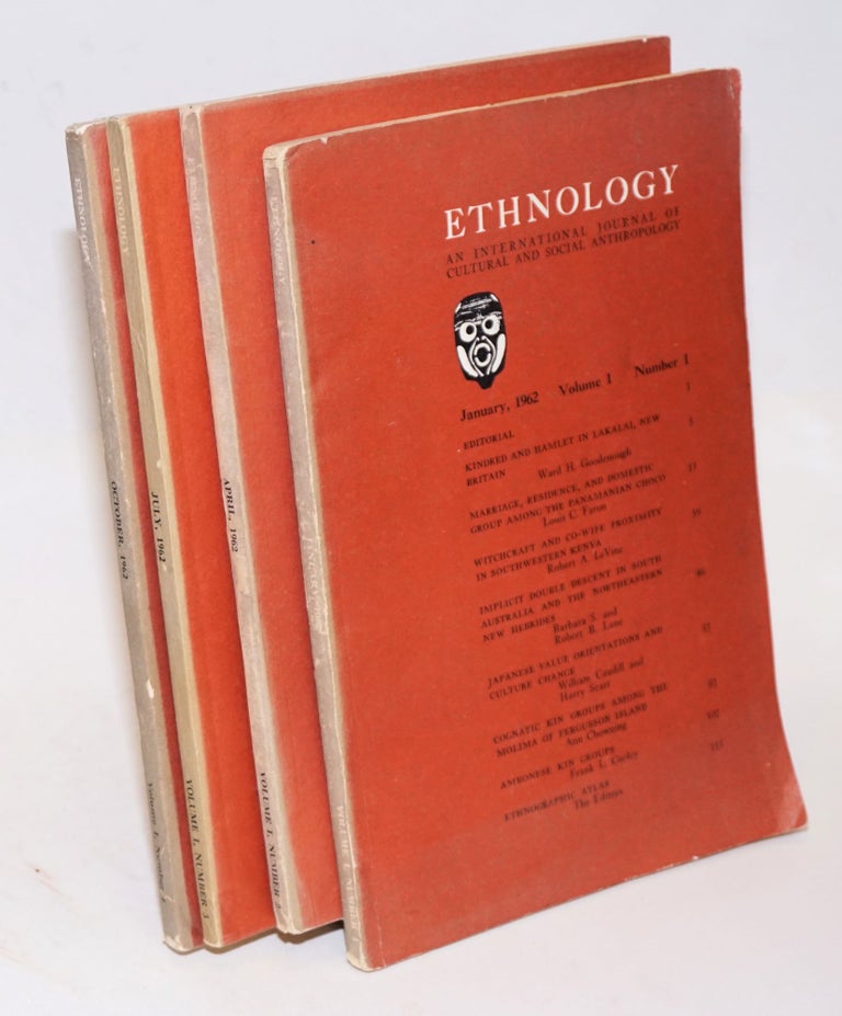 Cat.No: 116359 Ethnology: an international journal of cultural and social anthropology; volume I, numbers 1 - 4