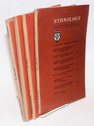 Cat.No: 116361 Ethnology: an international journal of cultural and social anthropology;...