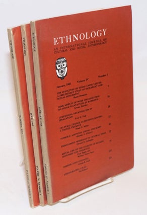 Cat.No: 116362 Ethnology: an international journal of cultural and social anthropology;...