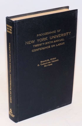 Cat.No: 117555 Proceedings of New York University twenty-sixth annual conference on...