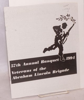 Cat.No: 117928 57th anniversary banquet; 1994. Veterans of the Abraham Lincoln Brigade....