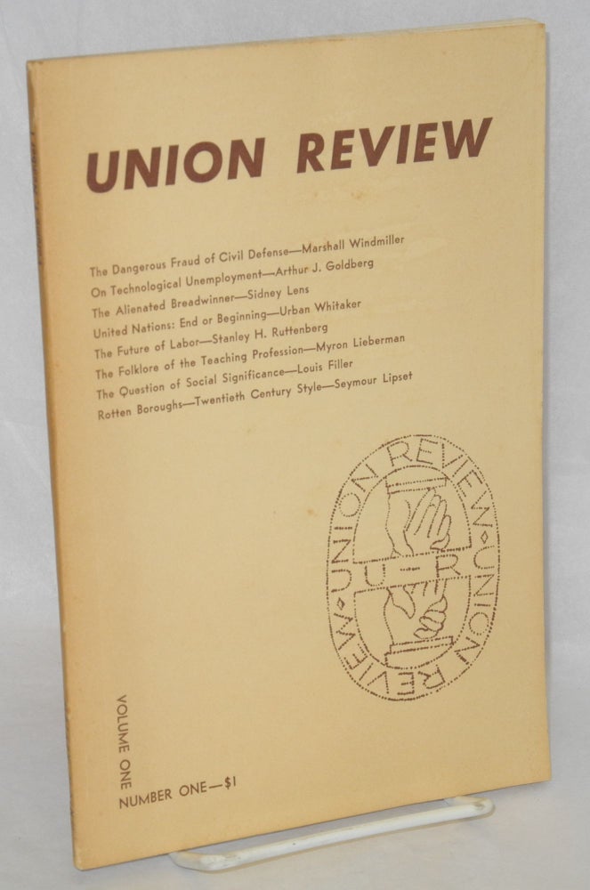 Cat.No: 118076 Union review, volume 1, no. 1. 1962. Daniel Knapp.