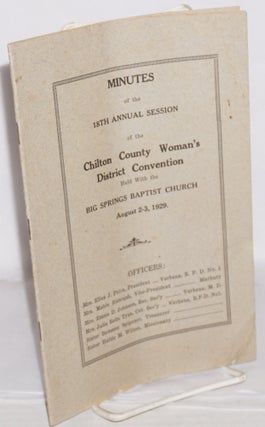 Cat.No: 118702 Minutes of the eighteenth annual session of the Chilton County District...