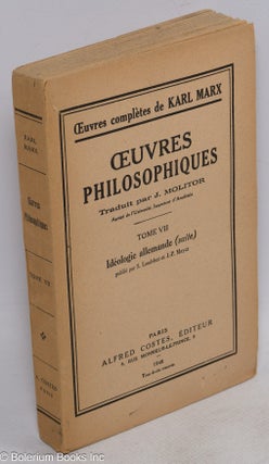 Cat.No: 118774 Oeuvres philosophiques, traduit par J. Molitor, tome VII ideologie...