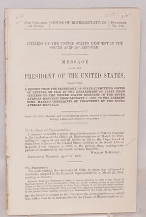 Cat.No: 119914 Citizens of the United States resident in the South African Republic;...