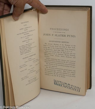Proceedings of the trustees of the John F. Slater Fund for the Education of Freedmen, 1893-1903