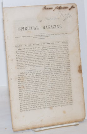 Cat.No: 121928 The spiritual magazine, vol. 2, no. 18, October 15, 1849. John Humphrey...