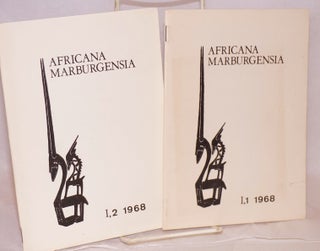 Cat.No: 122262 Africana Marburgensia; volume I, nos. 1 and 2