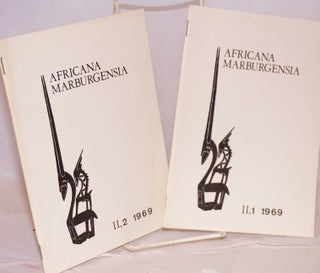 Cat.No: 122263 Africana Marburgensia; volume II, nos. 1 and 2