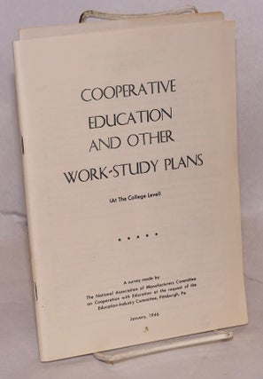 Cat.No: 122346 Cooperative education and other work-study plans (at the college level