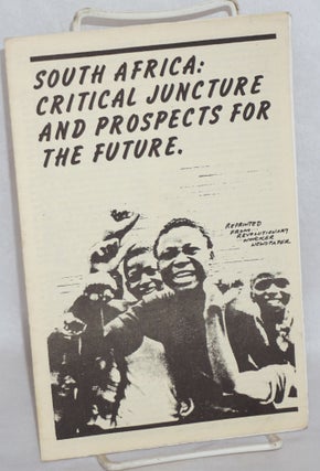 Cat.No: 122388 South Africa: Critical juncture and prospects for the future