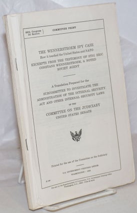 Cat.No: 123320 The Wennerstroem spy case, how it touched the United States and NATO....