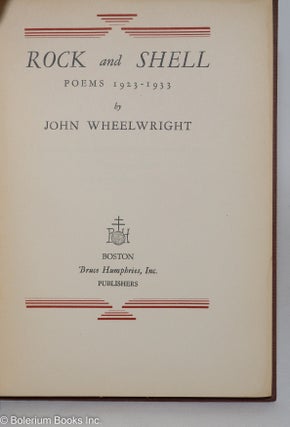 Rock and shell, poems 1923 - 1933