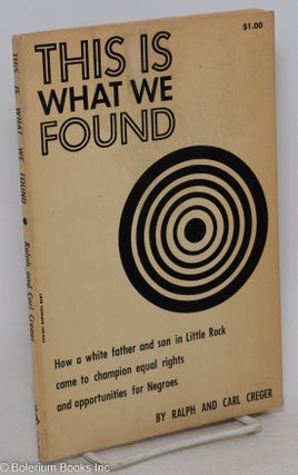 Cat.No: 123721 This is what we found. Ralph Creger, Carl Creger