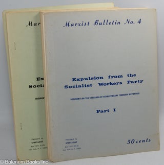 Cat.No: 123892 Expulsion from the Socialist Workers Party. Documents on the exclusion of...