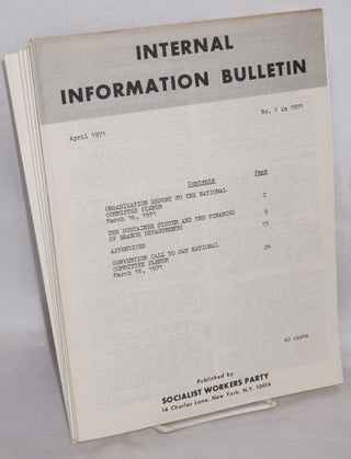 Cat.No: 125003 Internal Information Bulletin, no. 1, April, 1971 to no. 7, November,...