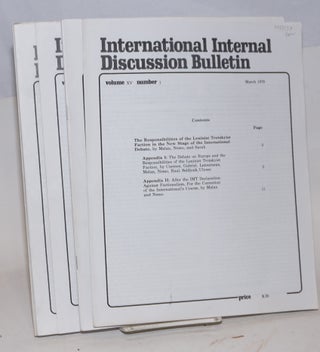 Cat.No: 125137 International internal discussion bulletin, vol. 15, no. 1, March, 1978 to...